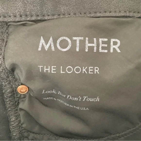 MOTHER The Looker in Look But Don’t Touch Faux Suede Jeans, Size 28 - Picture 6 of 9